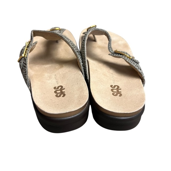SAS Sanibel T-Strap Slide Comfort Sandals in Olive Gold 8.5 - Picture 4 of 6
